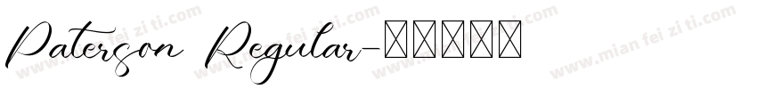 Paterson Regular字体转换